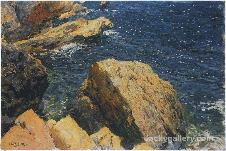 Rocks of the Cape, Javea by Joaquin Sorolla y Bastida paintings reproduction